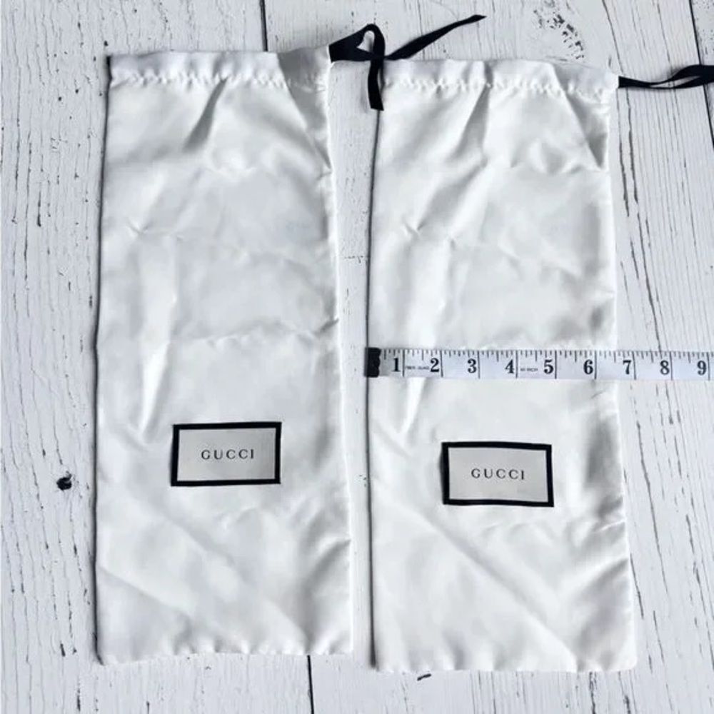 Gucci - White Satin Dust Bags